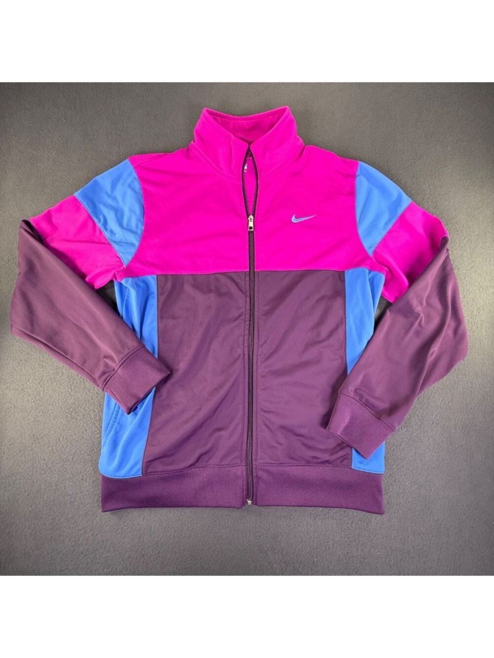 Nike Jacket Womens Large Pink/Purple Track Full Zip The Athletic Dept Colorblock